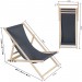 Canapé de plage, divan de jardin chaise longue de jardin en bois divan pliant - orange prix d’amis - 3