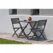 Ensemble table de jardin MARIUS pliante en aluminium 70x70 cm + 2 chaises pliantes - ANTHRACITE prix d’amis