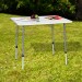 Table de Camping, Table de Pique Nique, Table de Jardin Ajustable en Hauteur - Pliante 80 cm x 60 cm x 68 cm Blanc prix d’amis - 4