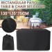 Housse de Pluie Etanche Couverture antipoussière pour Tables et Chaises de Jardin Extérieur 135x135x75cm prix d’amis