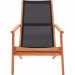 Chaise de jardin Noir Bois d'eucalyptus solide et textilène prix d’amis - 1