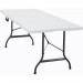 Table de jardin blanc pliable 220x70x72cm plastique poignée de transport buffet table pliante robuste table camping salle à manger prix d’amis