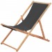Chaise pliable de plage Tissu et cadre en bois Gris prix d’amis - 0