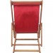 Chaise pliable de plage Tissu et cadre en bois Rouge prix d’amis - 4
