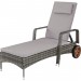 Bain de soleil aluminium BIARRITZ 6 positions avec roulettes - chaise longue, transat bain de soleil, transat jardin prix d’amis - 0
