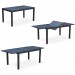 Salon de jardin table extensible - Orlando Gris foncé - Table en aluminium 150/210cm, plateau de verre, rallonge et 6 chaises en textilène prix d’amis - 3