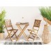 Salon de jardin bistrot table et de 2 chaises en bois TERNI prix d’amis - 1