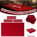 Feutre de nappe de billard 2.8x1.4m + bandes 6x pour table de billard de billard 9FT rouge rouge prix d’amis
