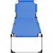 Chaise longue pliable extra haute pour seniors Bleu Aluminium prix d’amis - 2