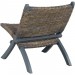 Chaise de relaxation Gris Rotin naturel kubu et bois d'acajou prix d’amis - 3