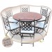 Housse de protection de mobilier de jardin Morel - Table ronde + chaises - Diamètre 1,6 m - Gris mastic opaque prix d’amis