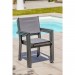 Ensemble table de jardin _ rallonge 200/300 cm + 8 chaises et 2 fauteuils en aluminium et textilene - GRIS ANTHRACITE prix d’amis - 3