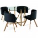 MOSAIC - Table Mosaic + 4 chaises noir prix d’amis - 0