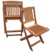 Chaise jardin pliante en bois exotique \"Hongkong\"" - Maple - Marron clair - Lot de 2 prix d’amis"