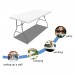 Table en Plastique Robuste, Table Pliante Transportable, 152 x 71.5 cm, Blanc, Pliable en deux, Matériau: HDPE prix d’amis - 3