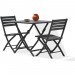 Ensemble table de jardin MARIUS pliante en aluminium 70x70 cm + 2 chaises pliantes - ANTHRACITE prix d’amis - 4