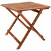 Table d'appoint pliable en bois d'acacia, table pour camping jardin 70x70x73cm prix d’amis - 0