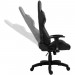 Chaise de bureau GAMING fauteuil ergonomique avec coussins, siège style racing racer gamer chair, revêtement synthétique noir prix d’amis - 3
