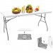 Table en Plastique Robuste, Table Pliante Transportable, 152 x 71.5 cm, Blanc, Pliable en deux, Matériau: HDPE prix d’amis - 0