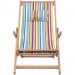 Chaise pliable de plage Tissu et cadre en bois Multicolore prix d’amis - 1