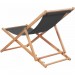Chaise pliable de plage Tissu et cadre en bois Gris prix d’amis - 3