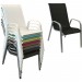 Lot de 8 chaises MARBELLA en textilène noir - aluminium gris prix d’amis - 1