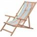 Chaise pliable de plage Tissu et cadre en bois Multicolore prix d’amis