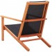 Chaise de jardin Noir Bois d'eucalyptus solide et textilène prix d’amis - 3