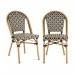 Blum Montbazin BL Set 2 chaises de jardin style bistrot alu + polyrotin noi prix d’amis