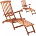 2x Chaise longue en bois Queen Mary - transat bain de soleil chaise de jardin siège relax prix d’amis - 0