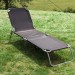 Chaise longue - pliable/position réglable - camping/plage - noir prix d’amis - 4