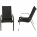 Lot de 8 chaises MARBELLA en textilène noir - aluminium gris prix d’amis - 2