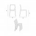 Table Carrée Noire 90x90cm Avec 4 Chaises Colorées Grand Soleil Set Extérieur Bar Café ROME PASSION prix d’amis - 1