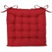 Coussin de chaise carré - Long. 38 cm - Rouge - Rouge prix d’amis