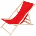 Canapé de plage, divan de jardin chaise longue de jardin en bois divan pliant - rouge prix d’amis - 0