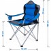 TRESKO Chaise de camping pliante BLEU | jusqu'à 150 kg | chaise de pêche, avec accoudoirs et porte-gobelets prix d’amis - 1