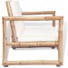 Canapé de jardin à 2 places avec coussins Bambou prix d’amis - 3