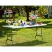 Monzana | Table de camping • 76x183cm • pliante • plastique robuste blanc | Table de jardin, terrasse, buffet prix d’amis - 3